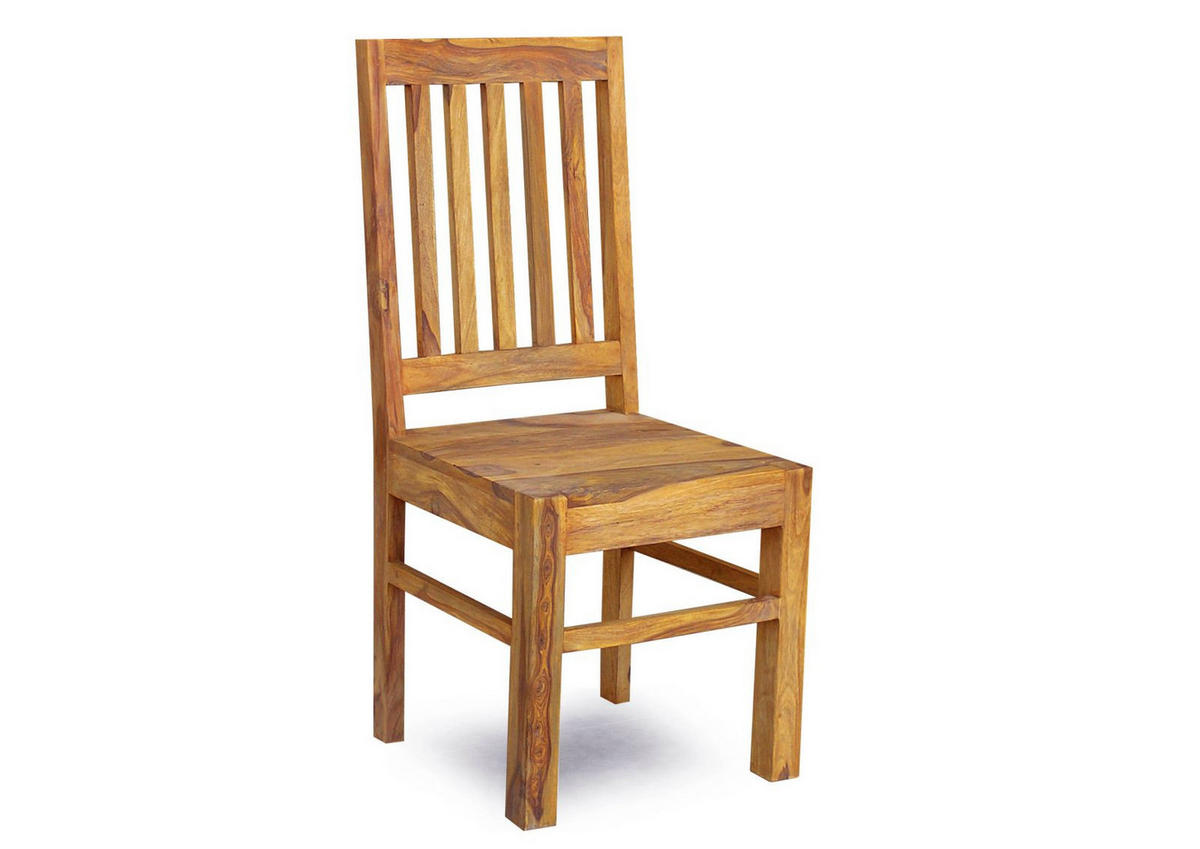 STUHL Sheesham 45x45x100 braun geölt NATURE BROWN #81 - Braun, Holzwerkstoff (45/100/45cm)