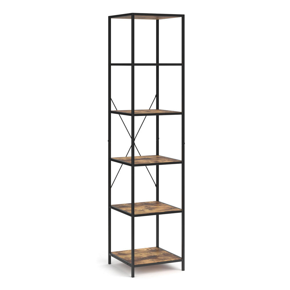 RAUMTEILER Fyrk Antikholz 40 x 174 cm - Alteiche/Schwarz, Holzwerkstoff (40/174/39.5cm) - Vicco