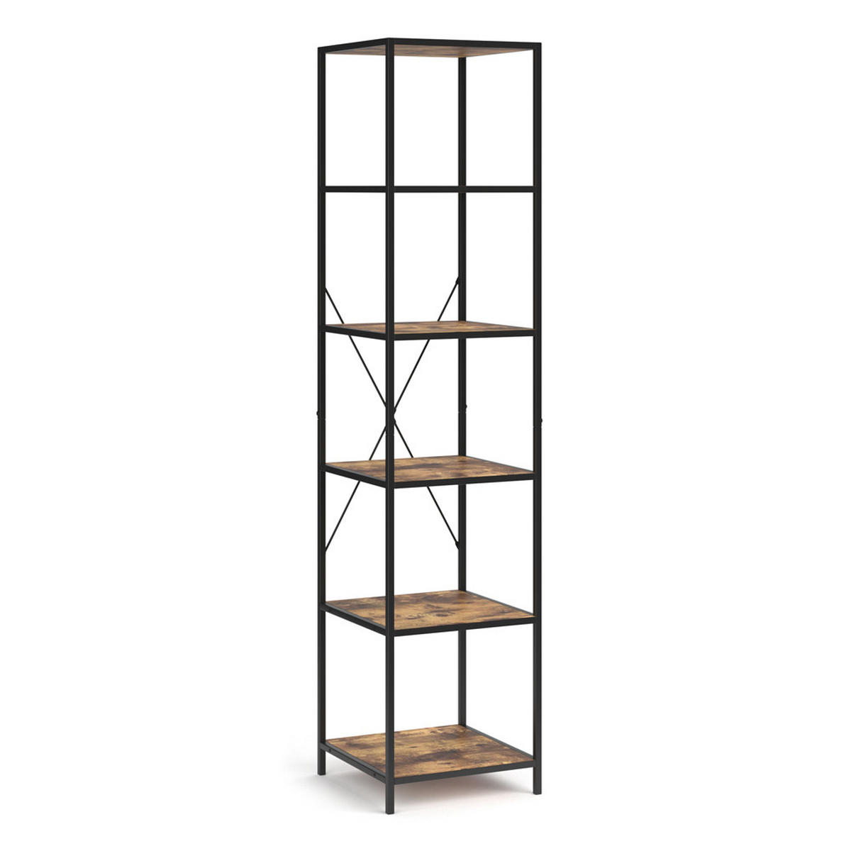 RAUMTEILER Fyrk Antikholz 40 x 174 cm - Alteiche/Schwarz, Holzwerkstoff (40/174/39.5cm) - Vicco