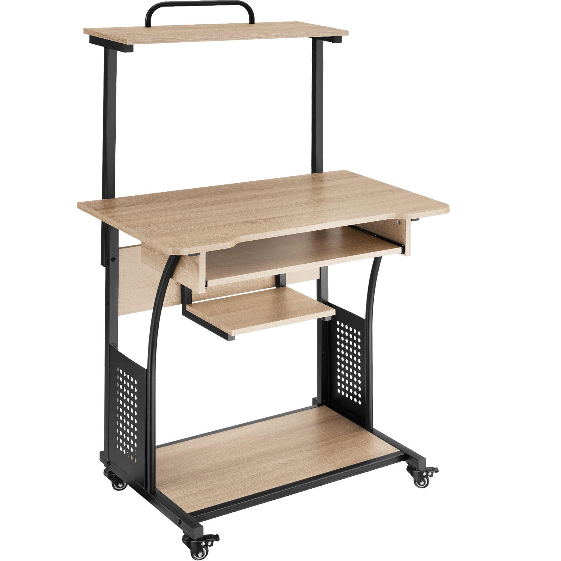 SCHREIBTISCH Fife,80 x 65,5 x 130,5 cm,Industrial Holz hell, Eiche Sonoma - Naturfarben, Holzwerkstoff (80/65.5/130.5cm) - tectake