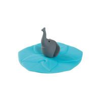 DECKEL Bambini Elefant ø 9 cm - Blau/Grau, Kunststoff (0.001L) - Leonardo Living