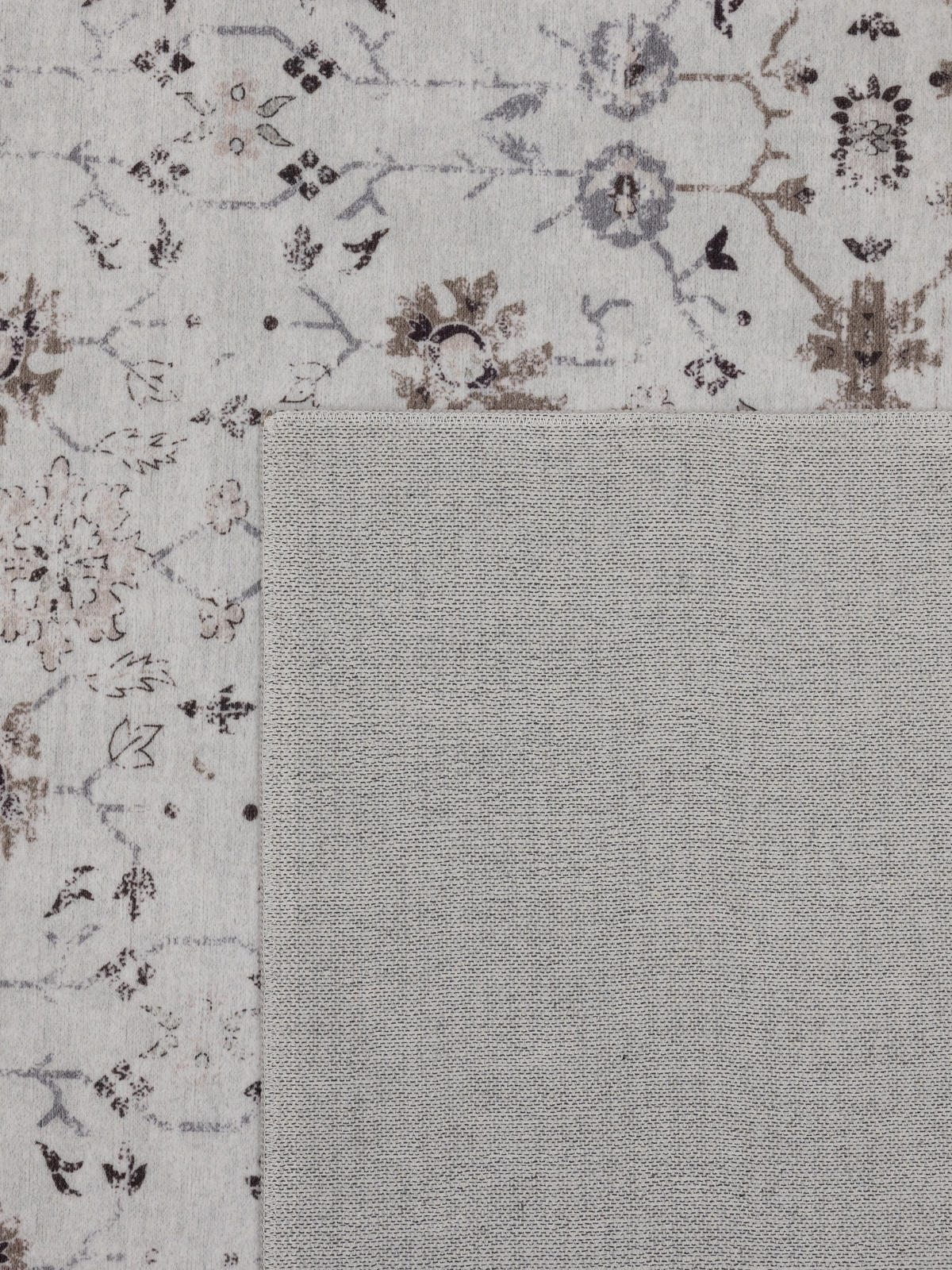 LÄUFER waschbar, mit floralen Ornamenten, VERNANTE in Creme, 80 x 150 cm - Beige, Textil (80/150cm) - KADIMA DESIGN