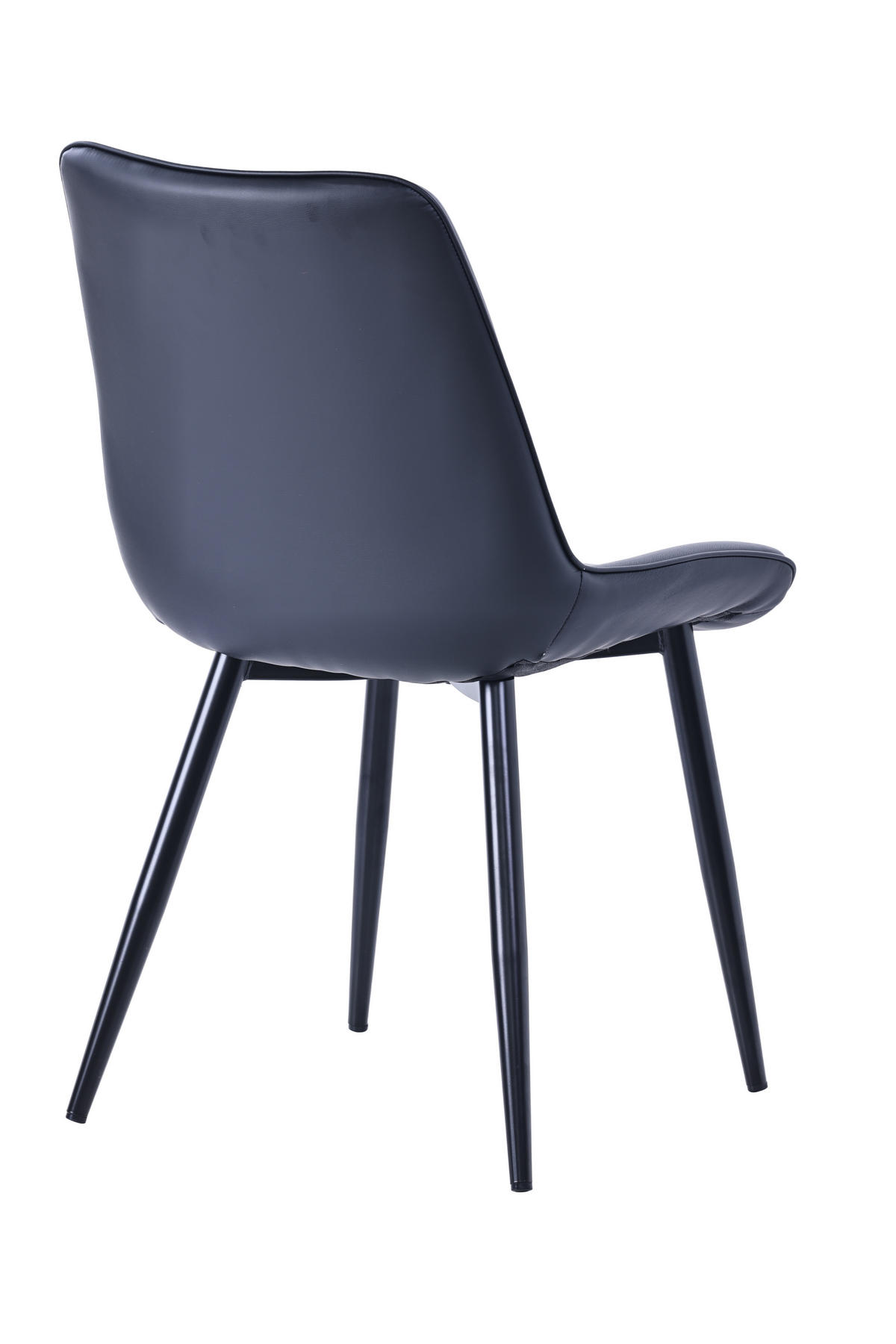 STUHL-SET 4 Stück Kunstleder-YZ1 - Schwarz, Textil/Metall (53/88/62.5cm) - HOMAVO