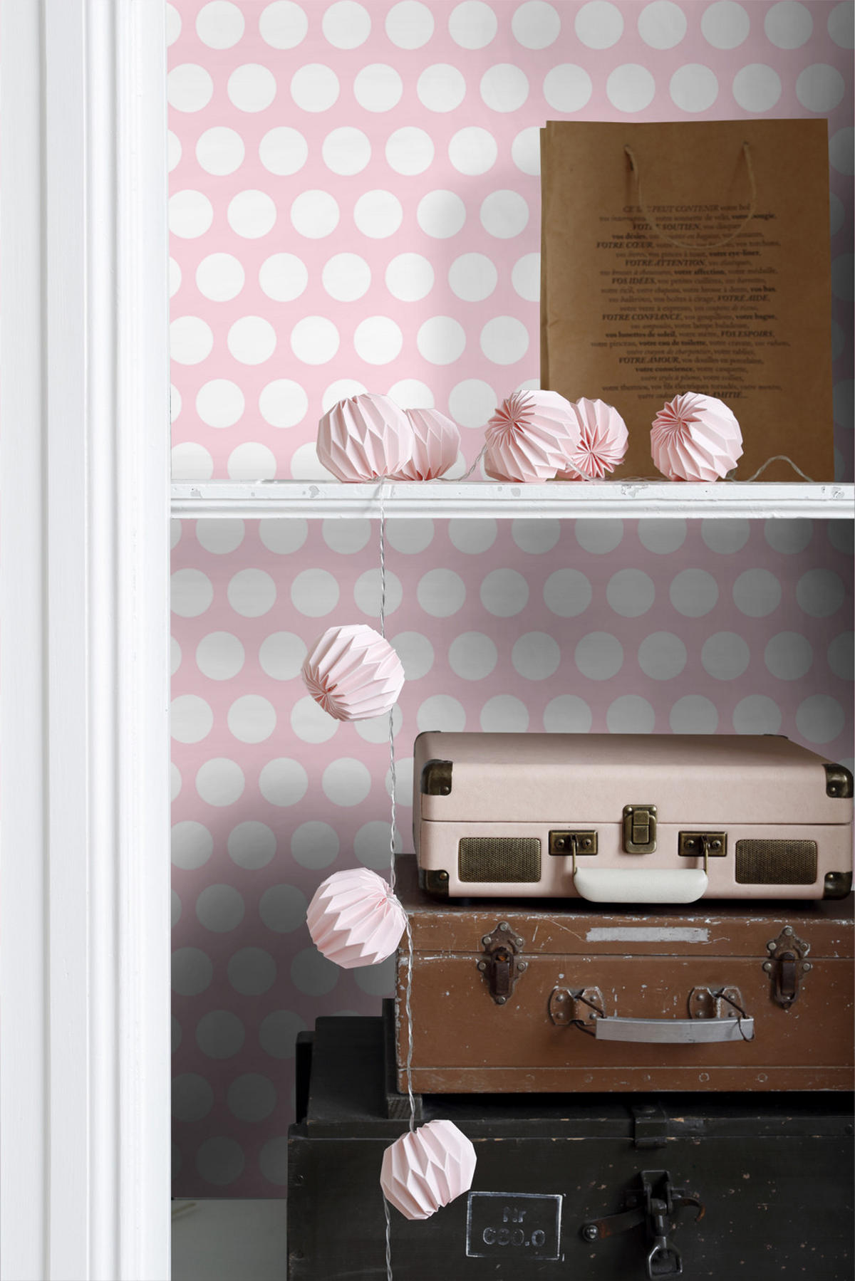 TAPETE Punkte 53 cm x 10.05 m - Pink, Papier (53/0.1cm) - ESTAhome