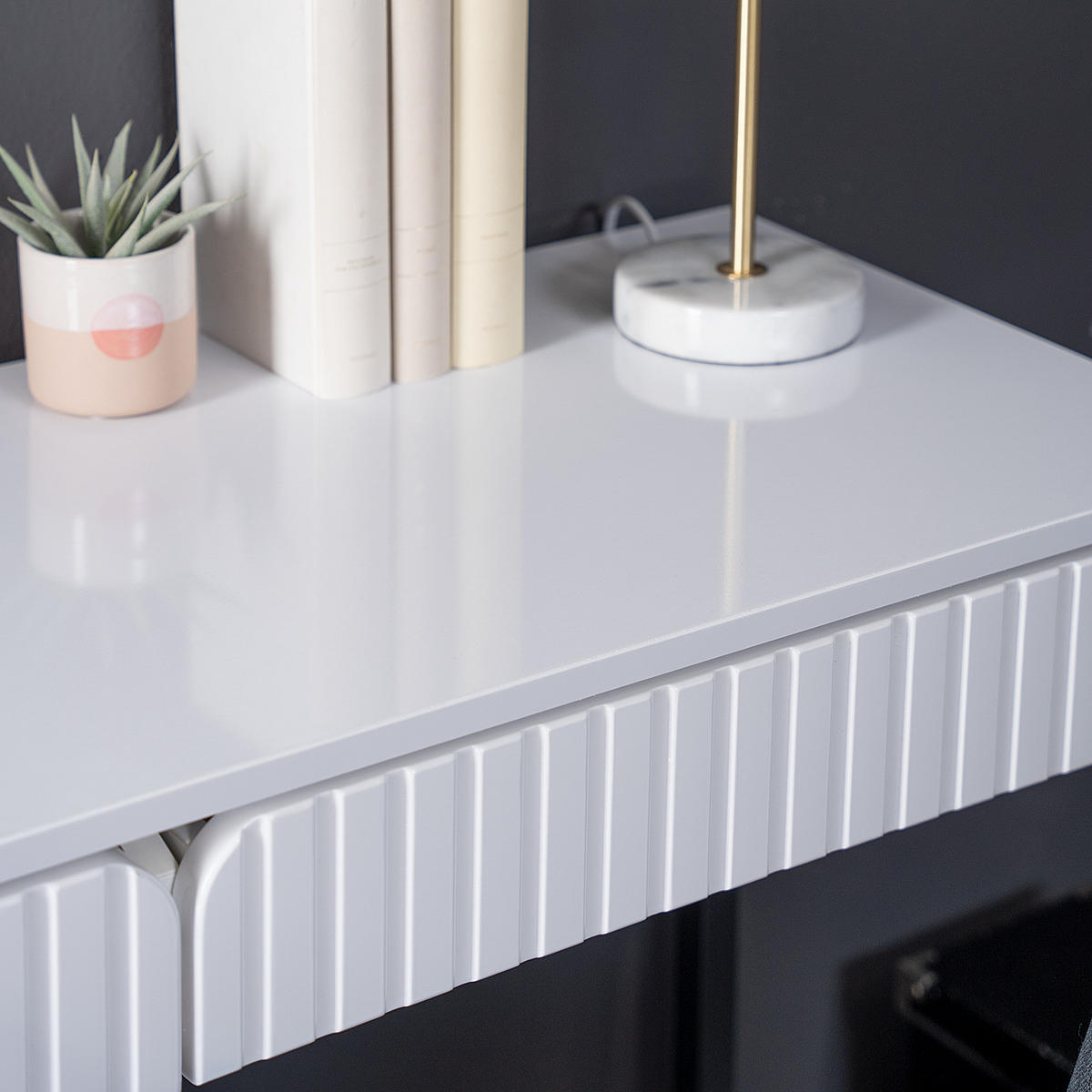 SCHREIBTISCH - Schwarz, Holzwerkstoff/Metall (40/110/75cm) - home24