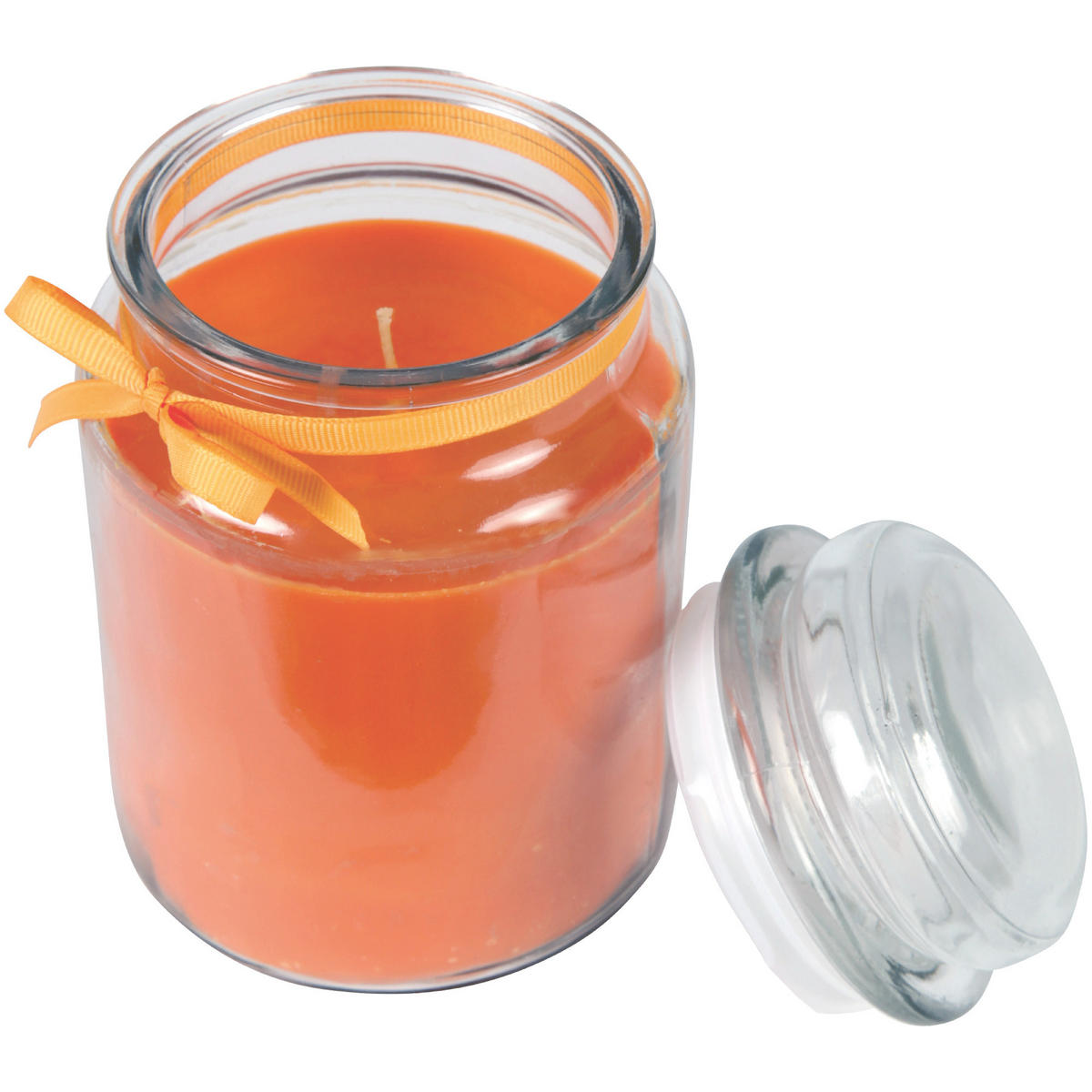 DUFTKERZE im Bonbonglas mit Deckel Honigmelone 110h - Orange, Glas (10/16cm)