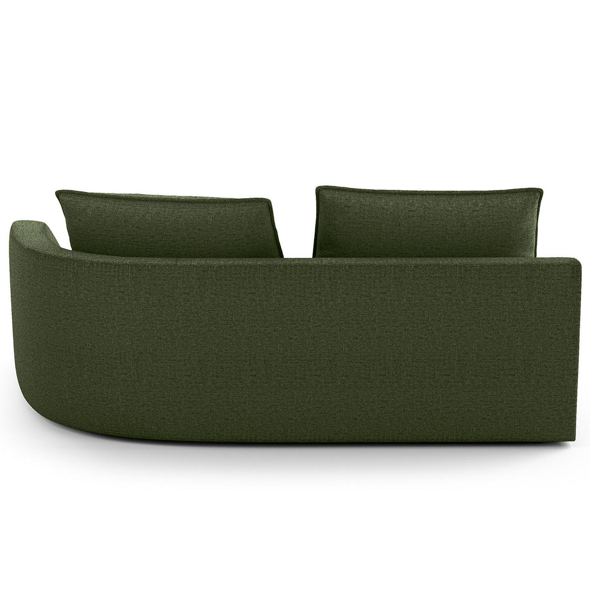 OTTOMANE - modular - Schwarz/Grün, Kunststoff/Textil (196/82/146cm) - home24