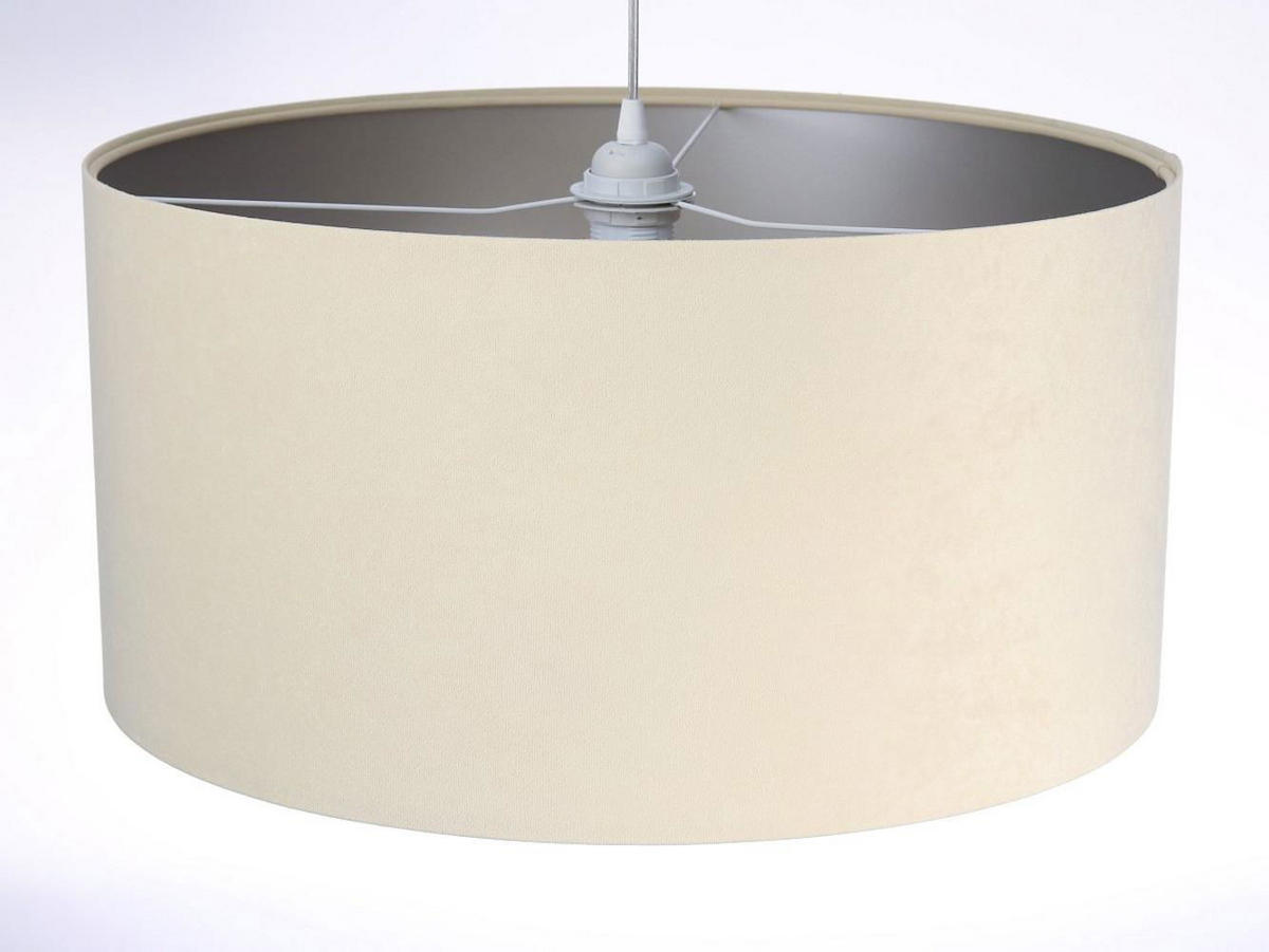 HÄNGELEUCHTE Silber 30/20 cm - Beige/Silberfarben, Kunststoff (30/0.45/20cm) - ONZENO