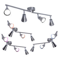 LED DECKENLEUCHTE GROSETTO Silber - Silberfarben, Metall (62.5/8/16cm) - Globo Lighting