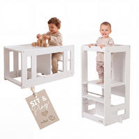 LERNTURM Step & Play 2in1 - Weiß, Holzwerkstoff/Metall (50.5/85/40cm) - Roba