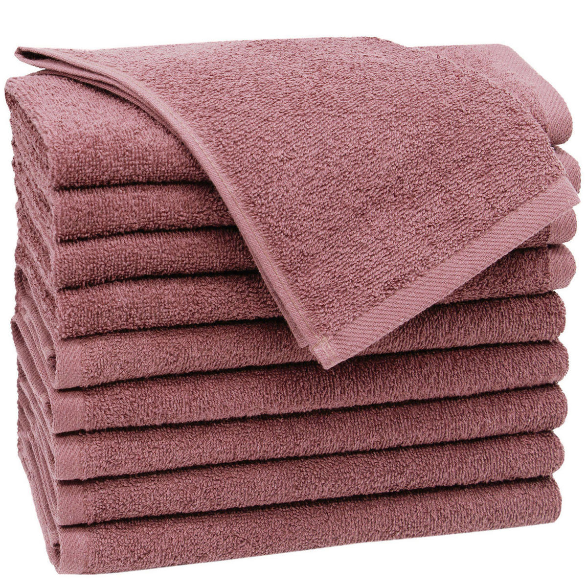 GÄSTETÜCHER, 10er-Set, 30x50 cm, 100% Baumwolle, Rosa - Altrosa, Textil (30/50cm) - Zollner