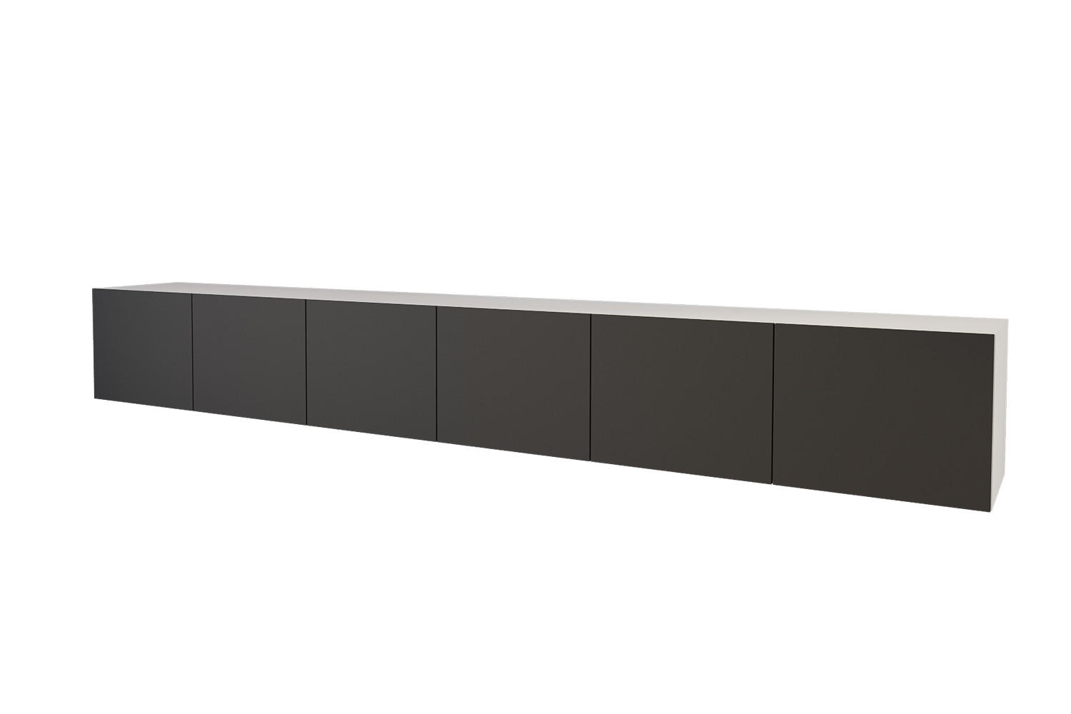 ALTDECOR NÍZKÁ komoda ELIO-W 3x100x40x40 cm – bílá / černá