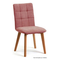 ESSZIMMERSTUHL (4er-Set) Dareen 47x91x60 Eiche geölt/Rosewood - Eichefarben/Dunkelrosa, Kunststoff (60/91/47cm) - 58aufmkessel