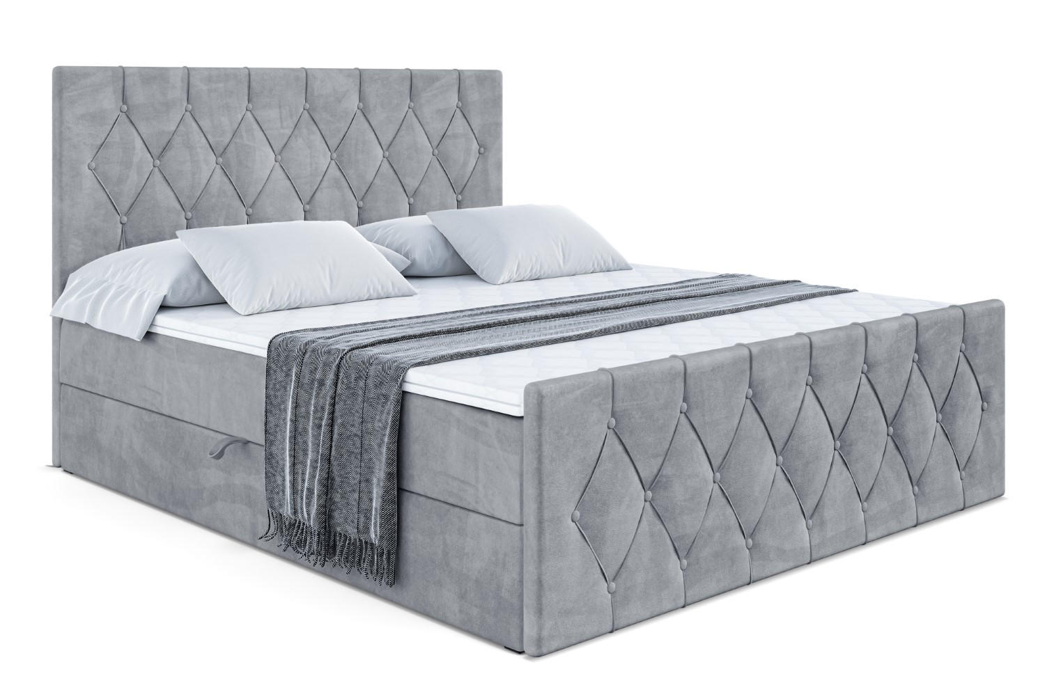 BOXBETT VELANTO-Z - 120 x 200 - H4 - Grau - Grau, Holzwerkstoff (120/200cm) - ALTDECOR