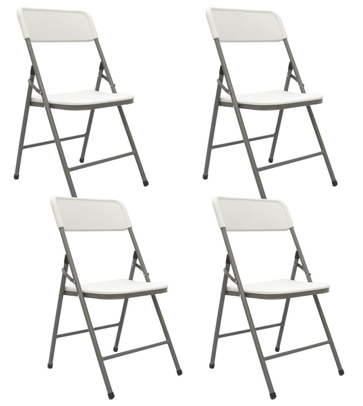 KLAPPSTÜHLE 2er Set bis 150kg 50x46x83,5 cm - Weiß, Kunststoff (50/83.5/46cm) - Amanka
