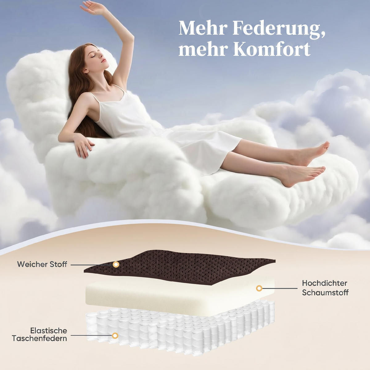 FERNSEHSESSEL-MIT-AUFSTEHHILFE Polyester Stahl Braun - Blau/Schwarz, Textil/Metall (92/105/94cm) - HOMCOM