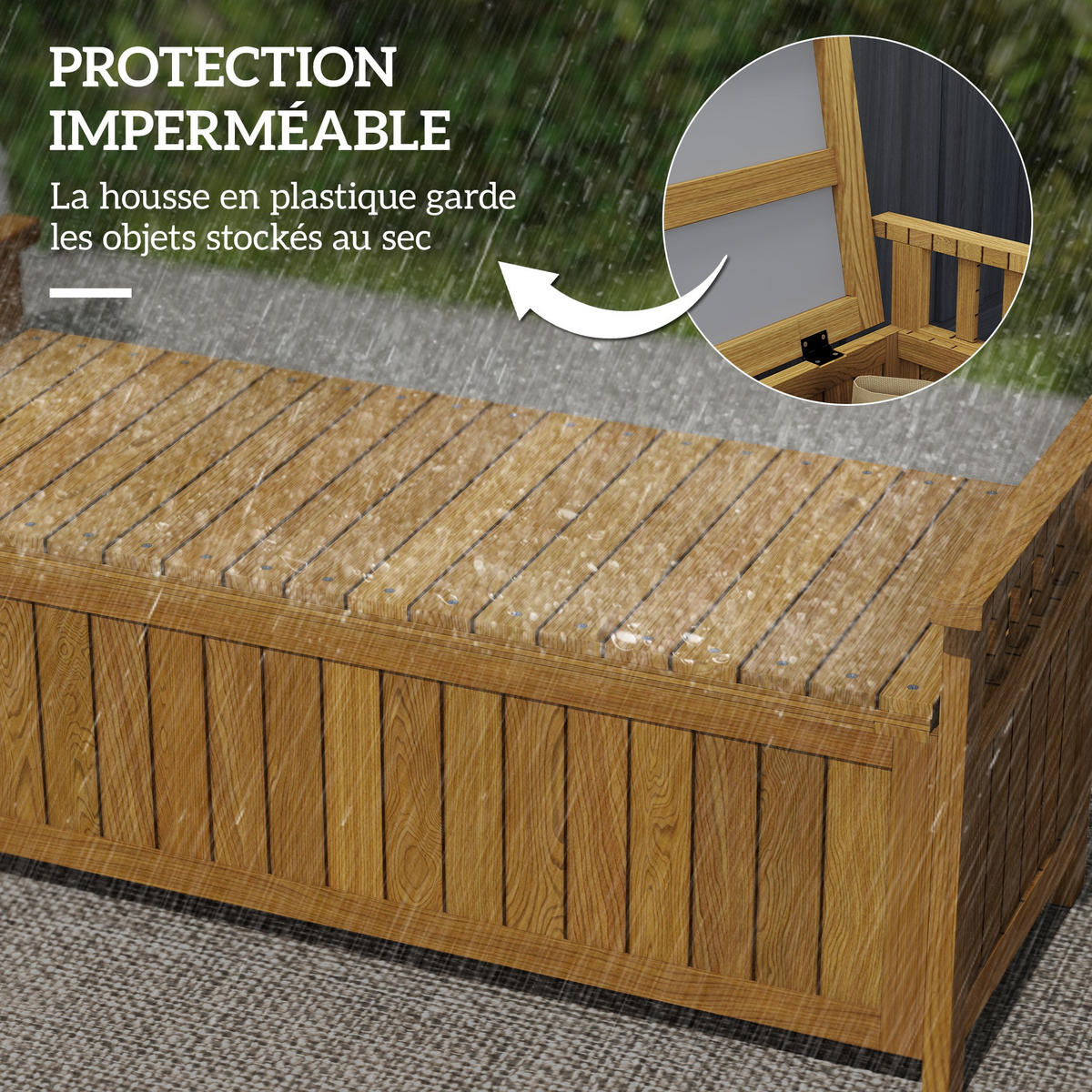 GARTENBANK DE-17775 Braun - Braun, Holz (128.5/53.5/52cm) - ComfortXL