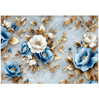 FOTOTAPETE Blumen 3D Effekt Glamour Wohnzimmer 350x250 - Multicolor, Papier (350/250cm) - Wallarena