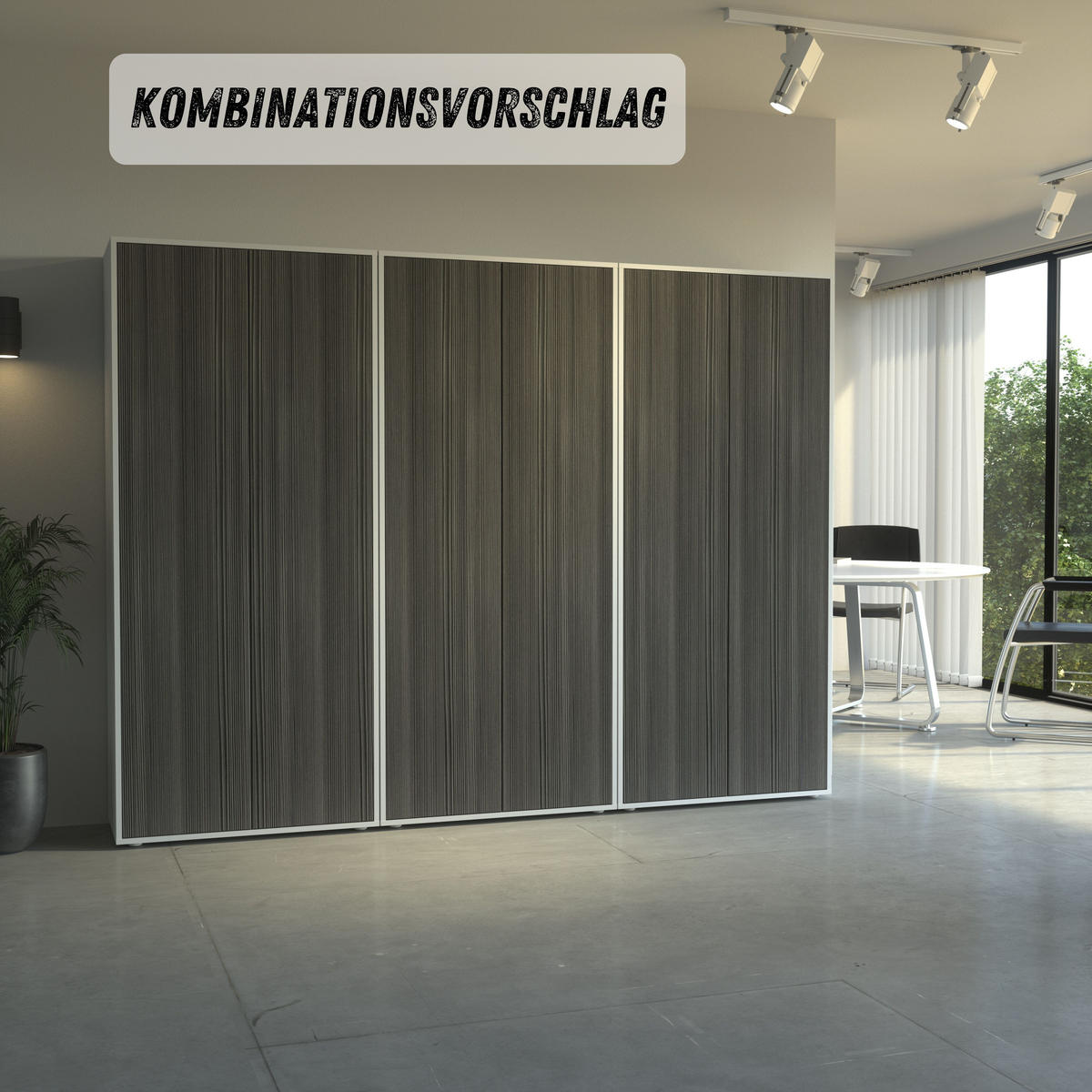 AKTENSCHRANK Amira T00 Avola Anthrazit 180/80/40 cm - Anthrazit, Holzwerkstoff (80/180/40cm) - SIMPLYFURN