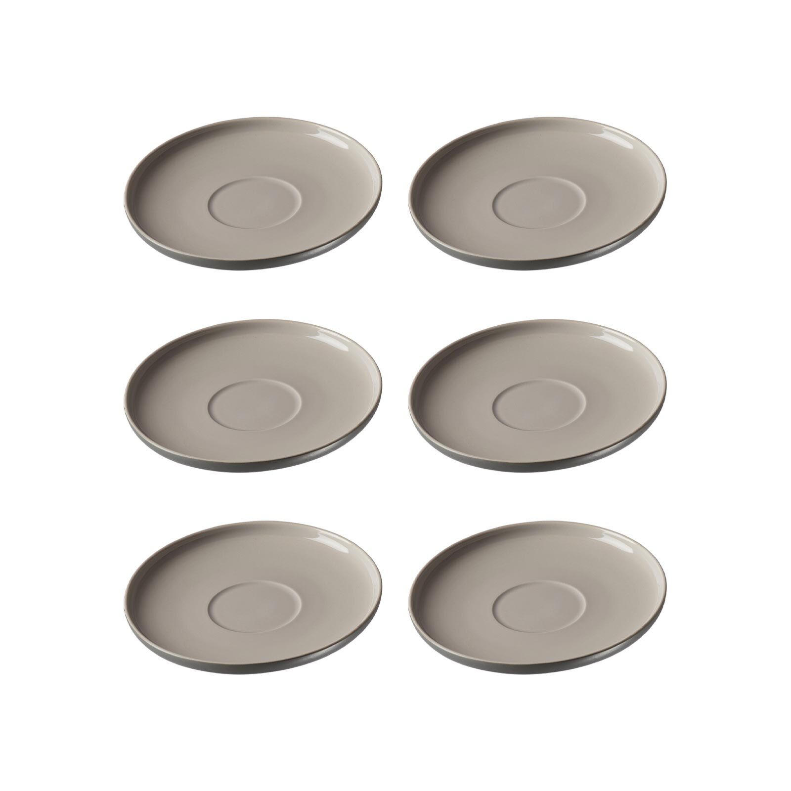 KAFFEEUNTERTASSEN Jasper grau ø 15.0 cm 6er Set - Grau, Keramik (15cm) - Ritzenhoff Breker