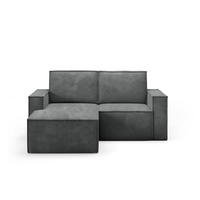 ECKSOFA Orto Dunkelgrau, Zweisitzer Kordecksofa linke seite - Dunkelgrau, Holzwerkstoff/Textil (180/141cm) - Bettso