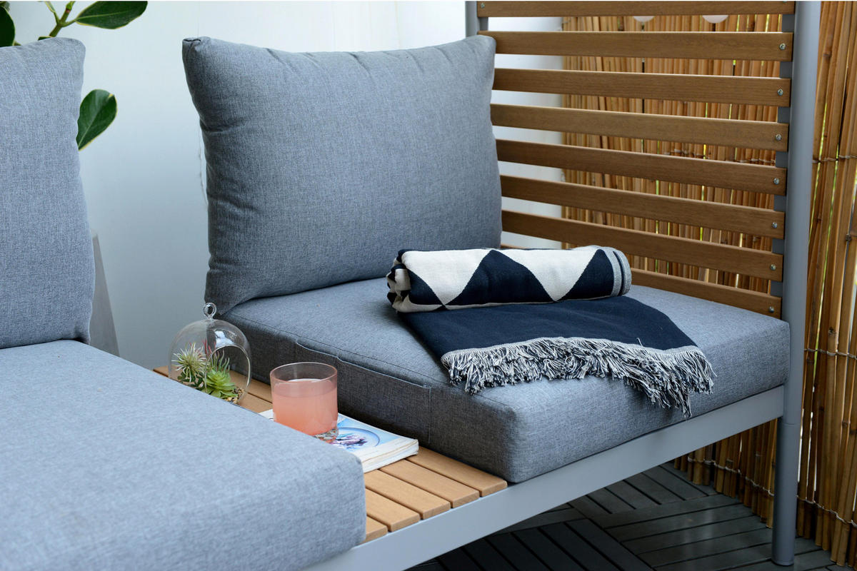 LOUNGESOFA Renate Hellgrau - Hellgrau, Holz (1/170/76.9cm) - Mömax
