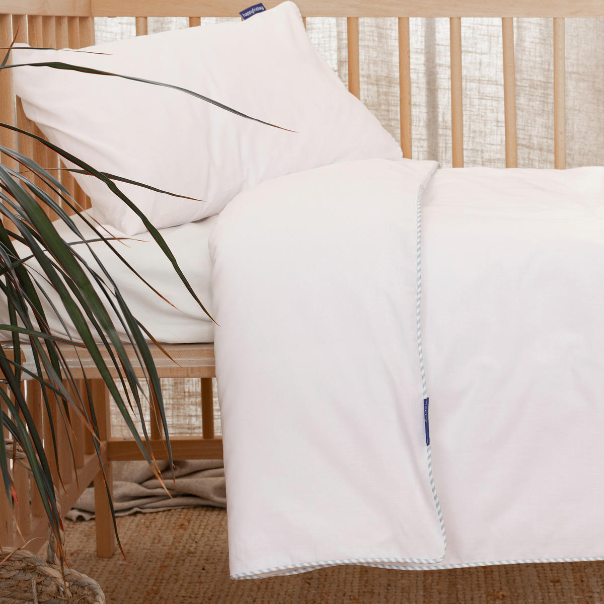 BETTBEZUG 2er-Set teiliges essential 100x120 cm (kinderbett) blau - Blau, Textil (100/120cm) - Happy Friday