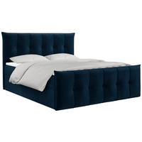 BOXBETT PREMIUM 11 160/200 Dunkelblau Velvet - H3 - Dunkelblau, Holz/Textil (160/200cm) - MKS