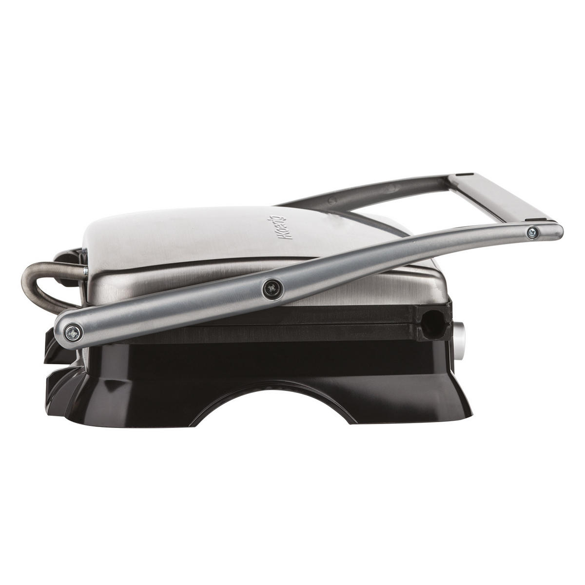 GRILL GR20 Schwarz und Silber, Panini Press - Silberfarben, Metall (15/12.3/33.2cm) - HKoenig