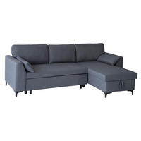 ECKSOFA LOGAN Grau 3 Plätze - Grau, Textil (145/236cm) - Happy Garden