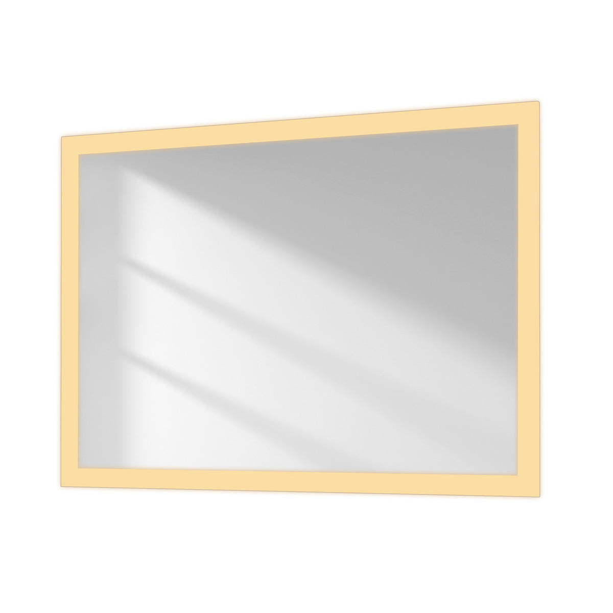 BADSPIEGEL mit Explosionsgeschützte Folie Beleuchtung 80/60/3,5 cm - Weiß, Glas (60/3.5/80cm) - EMKE