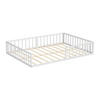 BODENBETT AUS METALL Minno Weiß 205 x 145 cm ohne Matratze - Weiß, Metall - VitaliSpa