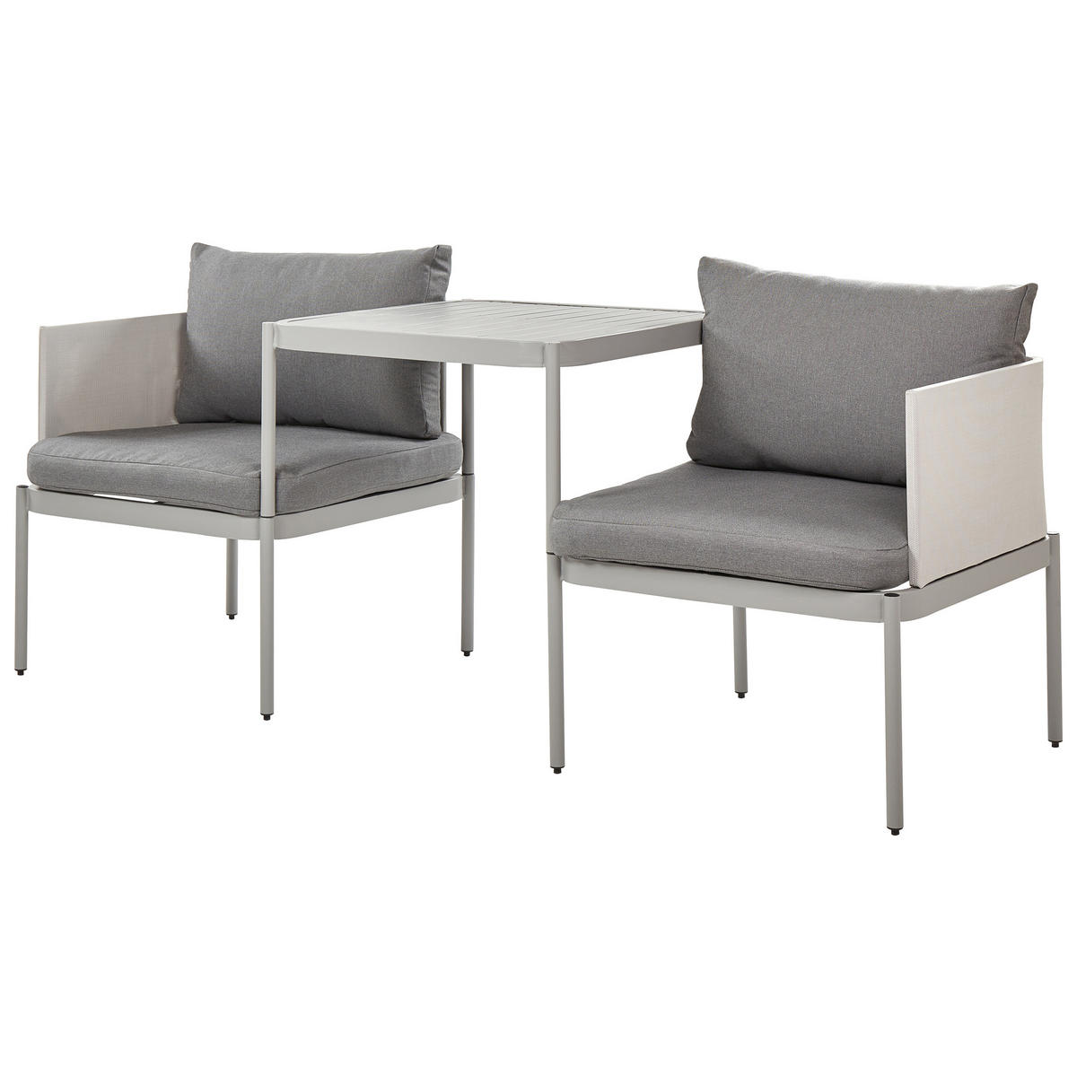 LOUNGE set cu 2 locuri modular gri Terracina - gri, metal - Beliani