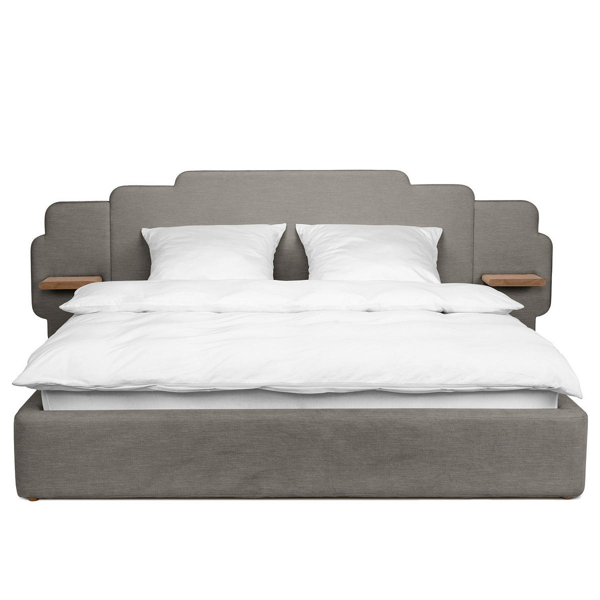 POLSTERBETT - Chenille - Dunkelgrau, Textil (160/200cm) - home24