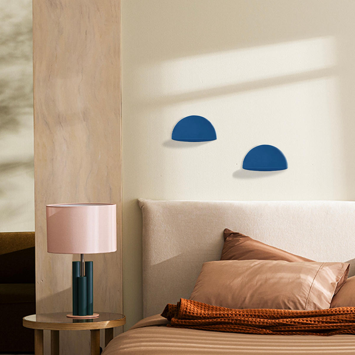 WANDREGAL - Metall - Blau - 2er-Set - Blau, Metall (16/34/18cm) - Drawer