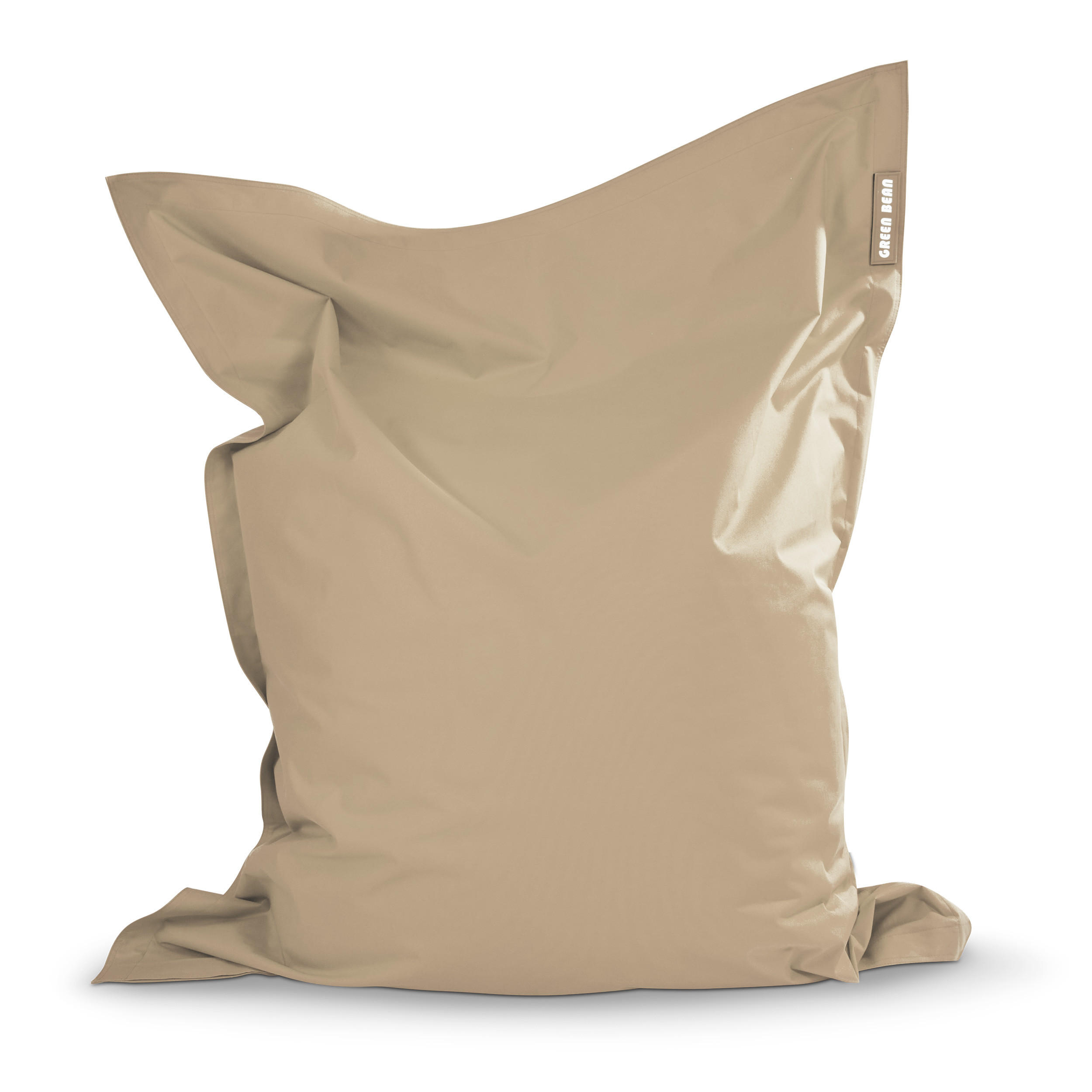 SITZSACK XXL "Square" 140x180cm - 380 L - Beige, Textil (140/25/180cm) - Green Bean