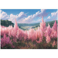 FOTOTAPETE Blumen Wiese Rosa 350x250 cm - Multicolor, Papier (350/250cm) - Wallarena