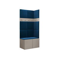 GARDEROBEN-SET Orion I - Kaschmir/Blau, Holzwerkstoff/Kunststoff (84/186/46cm) - MIRJAN24