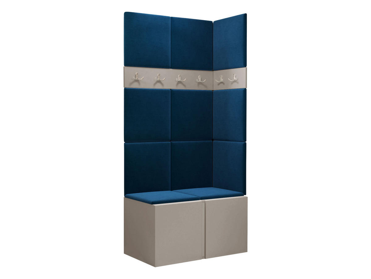 GARDEROBEN-SET Orion I - Kaschmir/Blau, Holzwerkstoff/Kunststoff (84/186/46cm) - MIRJAN24