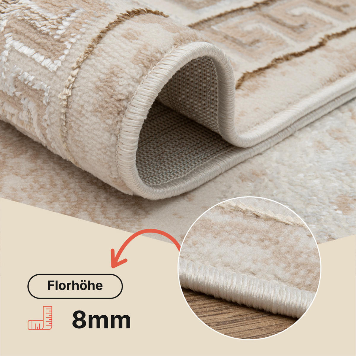 TEPPICH ARES Beige Creme 300/400 cm - Beige/Creme, Textil (300/400cm) - Tapiso