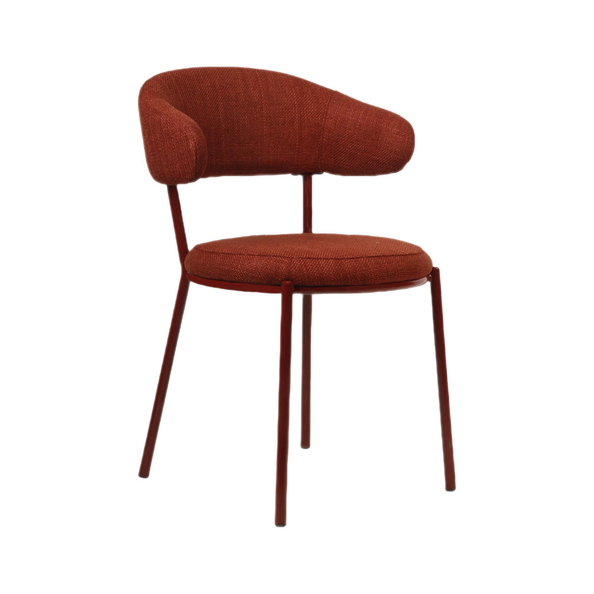 STÜHLE 2er Set Rot 57,5/47,5/80,5 cm - Rot, Textil (47.5/80.5/57.5cm) - Mobili Rebecca