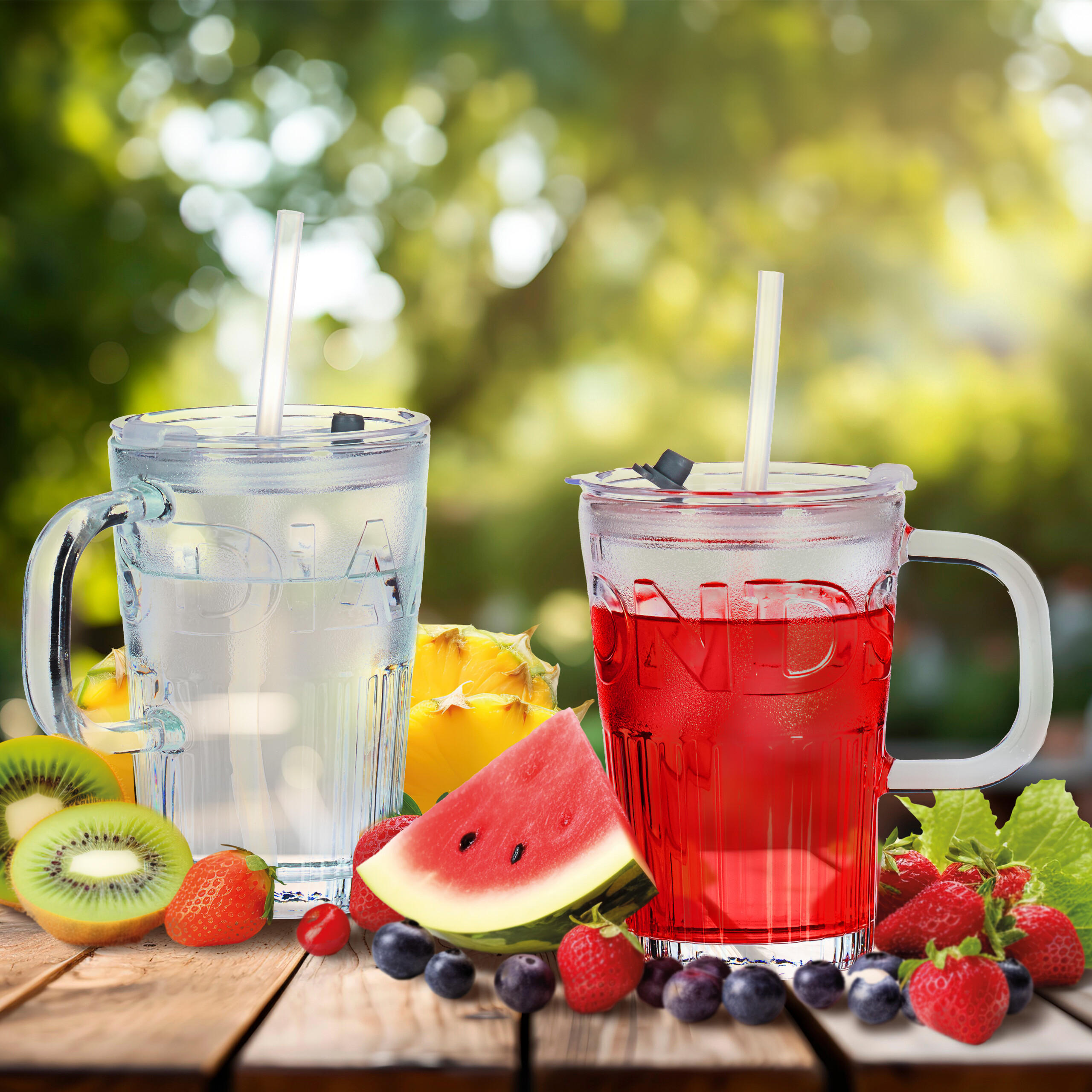 Transparent, Glas/Kunststoff (0.45L) - Relaxdays