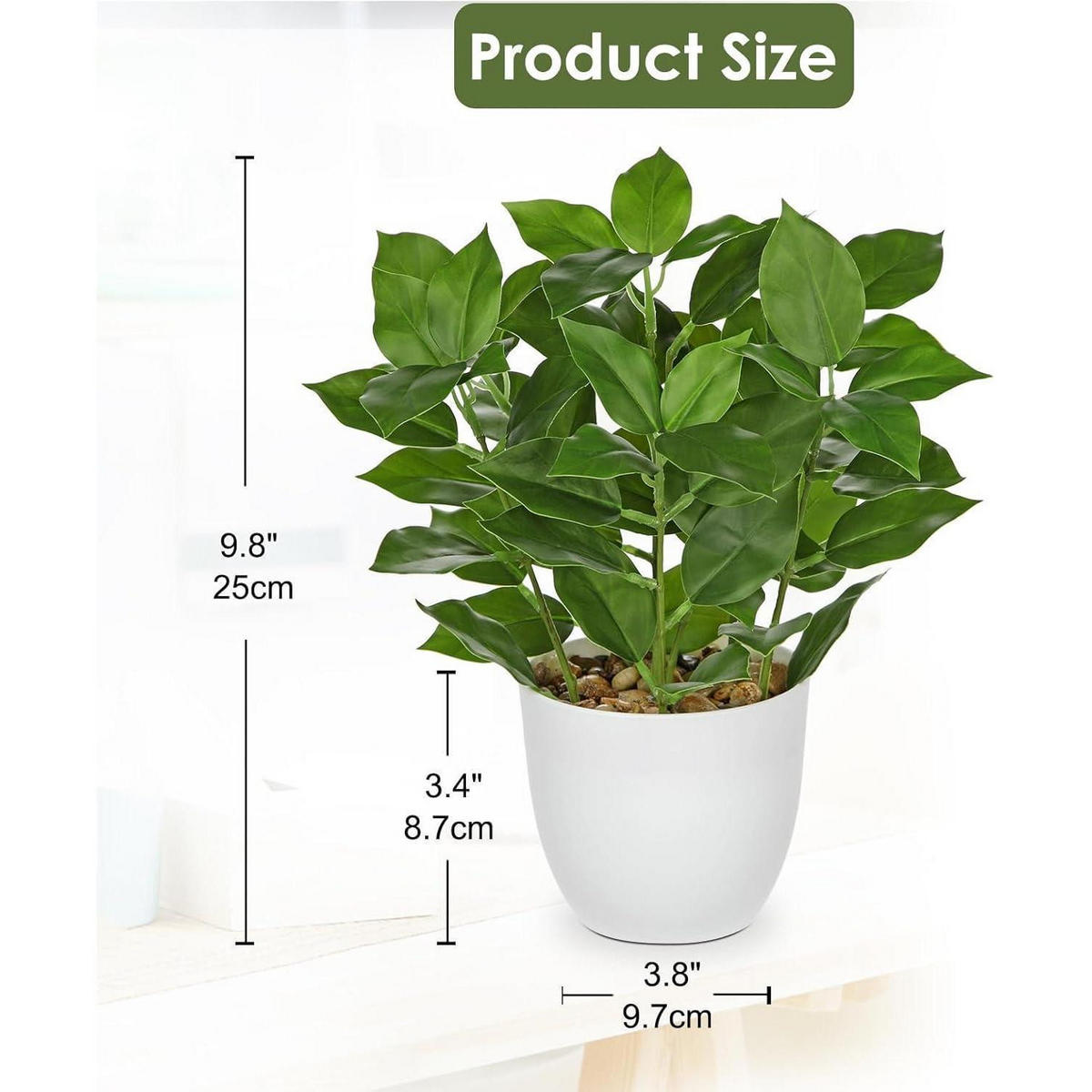 KUNSTPFLANZE Ficus 25 cm - Grün, Kunststoff (25cm)