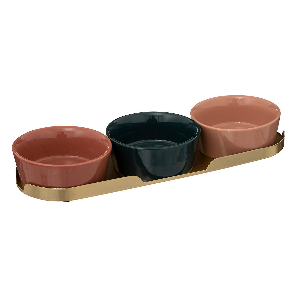 SERVIERSCHALEN mit Untersetzer Coll Braun 31/4/9,5 cm - Braun, Keramik (4/9.5/31cm) - Secret de Gourmet