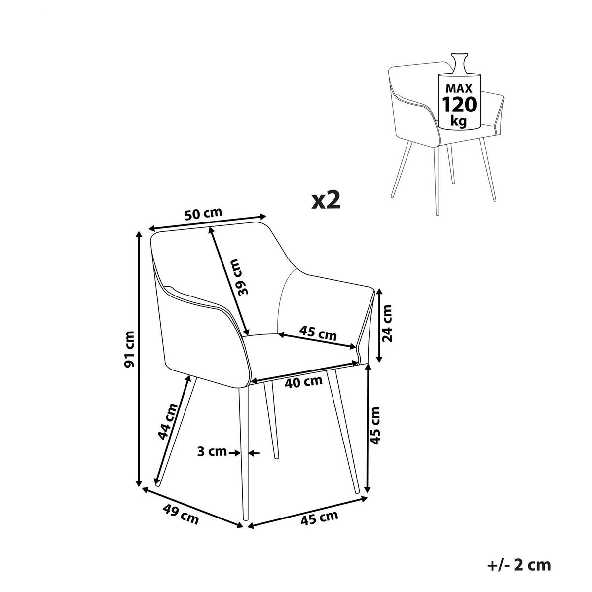 JÍDELNÍ ŽIDLE sada 2 ks Sametová látka Zelená Jasmin - zelená barva, kov/textil (60/91/49cm) - Beliani