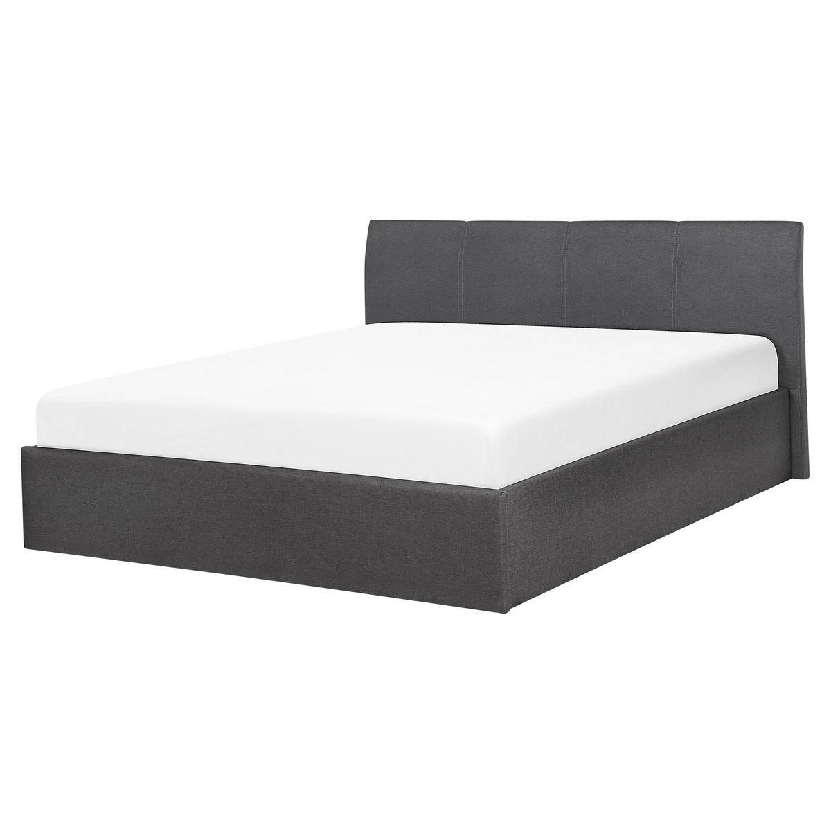 POLSTERBETT 160/200cm Grau Orbey - Grau, Textil (160/200cm) - Beliani