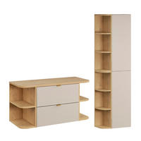 WASCHTISCHUNTERSCHRANK 100.4cm Azel 2er-Set Kaschmir - Beige, Holzwerkstoff (100.4/52/46cm) - Petits-meubles