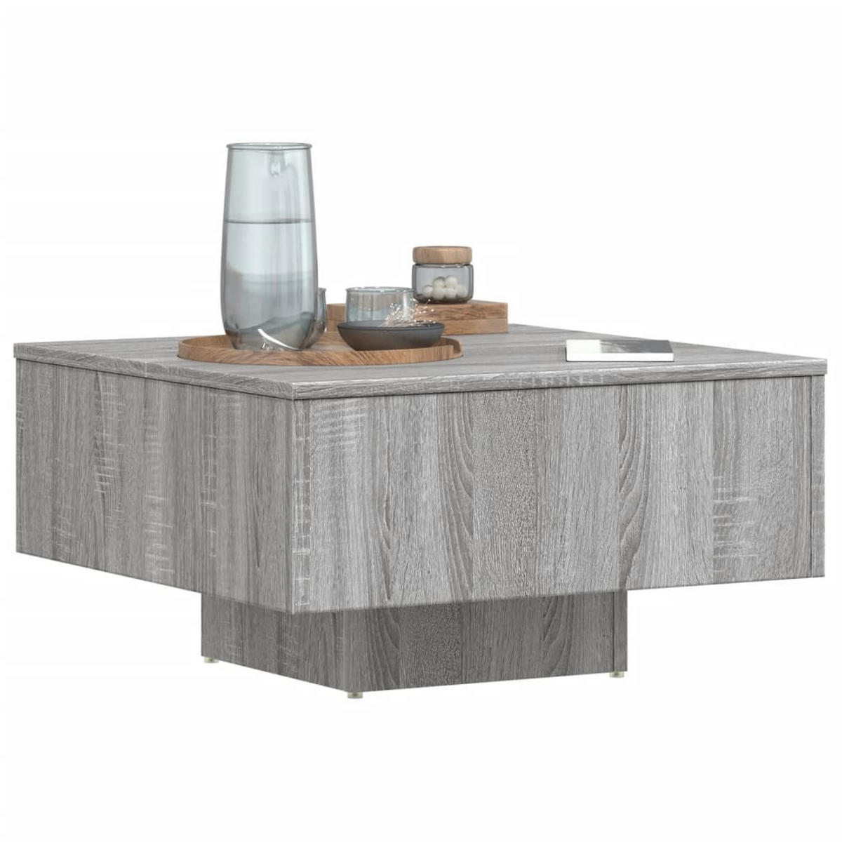 COUCHTISCH Grau Sonoma 60x60x31,5 cm Holzwerkstoff - Silbereichenfarben, Holzwerkstoff (60/60/31.5cm) - furnicato