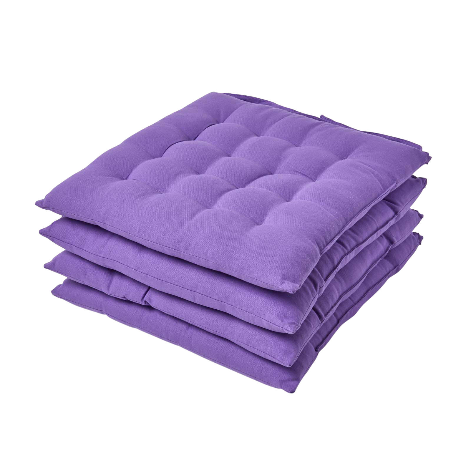 STUHLKISSEN 4er-Set lila 40/40/6,5 cm - Lila, Textil (40/40/6.5cm) - Homescapes