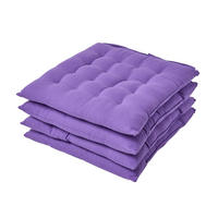 STUHLKISSEN 4er-Set lila 40/40/6,5 cm - Lila, Textil (40/40/6.5cm) - Homescapes